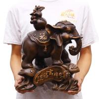 美帮汇大象摆件一对吸财大象客厅酒柜创意家居装饰工艺品 母子大象