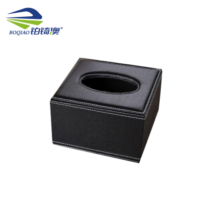 铂锜澳 皮革纸巾盒/11.7*11.7*7cm/个