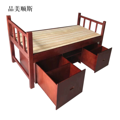 品美顺斯单位宿舍床带储物单层床2060*940*810mm
