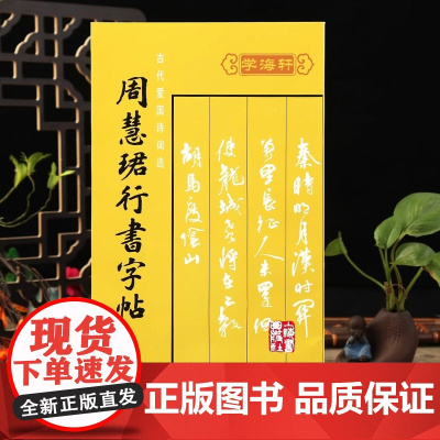 周慧珺行书字帖 楷行书毛笔书法字帖临摹入门基础训练教程 上海书画社 行书毛笔字帖碑帖书法培训班教材书练字帖教材
