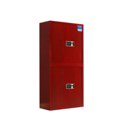 湘渭保密柜财务档案柜文件柜办公室资料储物柜保险柜通双节红木纹-指纹密码锁
