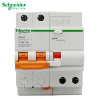 施耐德电气空开带漏电保护器 E9系列 断路器 空气开关 2P带漏电保护双进双出 双匹双极 家用总闸