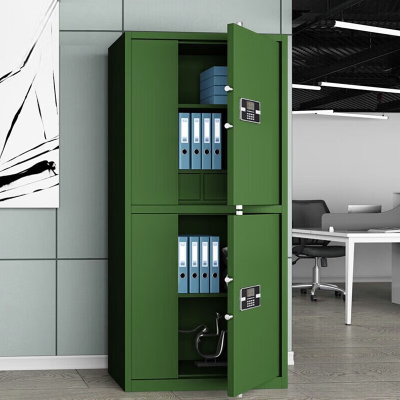 格具(GEJU) 钢制保密柜通双节带斗军绿色保密柜电子密码资料档案柜
