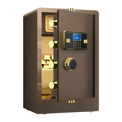 鑫星奈 XXN4060651 全钢实心保险柜办公防盗保险箱 高80cm咖色电子款