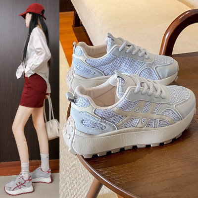 秋季新款韩版透气阿甘鞋女ins学生休闲鞋女老爹跑步女鞋