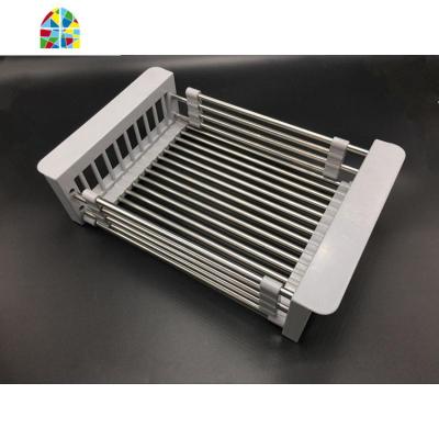 厨房水沥水架 不锈钢洗菜盆水池伸缩滤水篮滤水网水池 FENGHOU洗菜篮洗菜篮