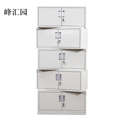 峰汇园钢制文件柜资料柜档案柜财务凭证柜带锁储物柜铁皮柜书柜分五节文件柜