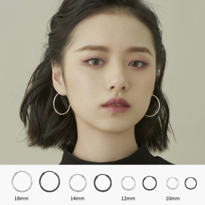 925纯银圆圈耳钉男女高级感耳环简约小巧时尚气质网红耳饰送女朋友老婆情人节七夕生日礼物