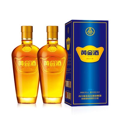 [酒厂直营]五粮液仙林生态黄金酒万福酒39度480ml 2瓶装 露酒送礼自饮