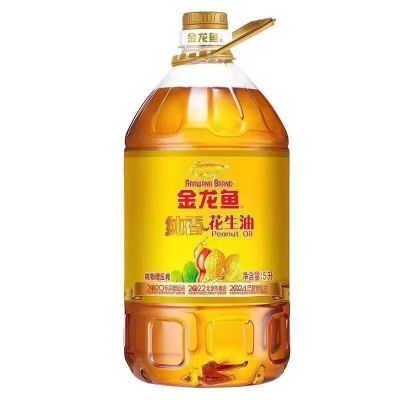 金龙鱼纯香花生油5L 纯物理一级压榨 食用油桶装油家庭用油 5L