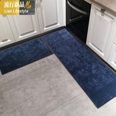 北欧厨房地垫吸水防油脚垫长条家用垫子可水洗防滑可定制满铺地毯 三维工匠