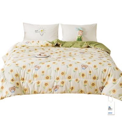 安居先森高支高密全棉新疆棉花被冬被单人150*200cm 1900g D2696(条)