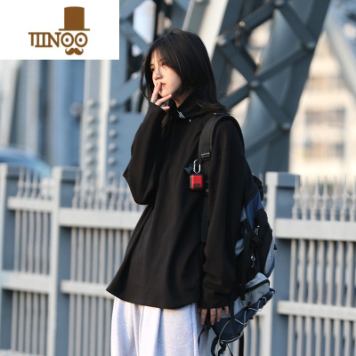 YANXU你初恋老王早秋卫衣男高领针织套头衫休闲时尚打底衫运动潮流新款