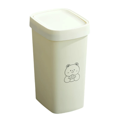 麦可菲 创意家用垃圾桶加厚客厅带盖高颜值厨房卫生间厕所纸篓压圈收纳桶 个