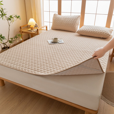 日式牛奶绒夹棉床垫软垫家用双人珊瑚绒床褥子学生宿舍单人垫子