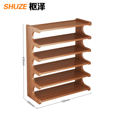 枢泽 木质鞋架 鞋架 六层 个