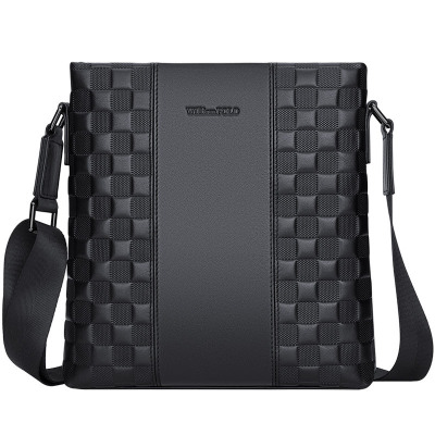 斯妮拉英皇保罗公文包男包男士休闲单肩包男包头层牛皮斜挎包商务竖款包