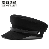 蒙斯朗瑞女士帽子韩版潮流休闲贝雷帽户外逛街新品平顶帽网红舞蹈复古鸭舌帽女百搭