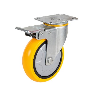 豫众诺 脚轮 5寸刹车轮 个