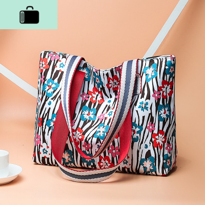 2020新款牛津纺尼龙布包撞色潮女托特包简约休闲单肩包手提大包包NEW LAKE女士单肩包