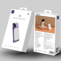 泺澳(REAO)磁吸支架无线快充移动电源C6(10000mAh)云石白