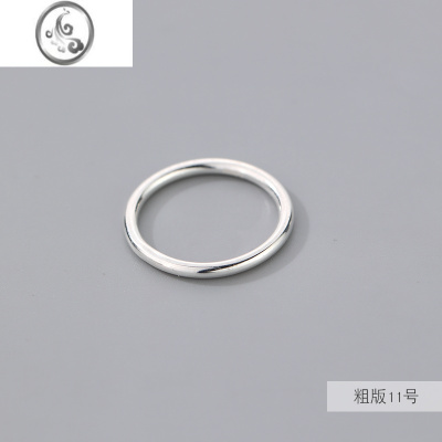 JiMi[]999银银素圈戒指女小众设计指环轻奢高级感新款时尚个性