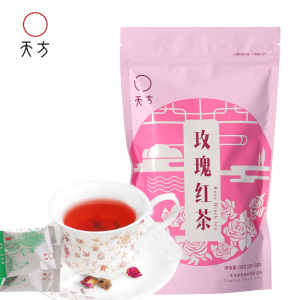 安徽天方茶叶 60g袋装玫瑰红茶 花草茶 内含祁门红茶 玫瑰花香祁门红茶