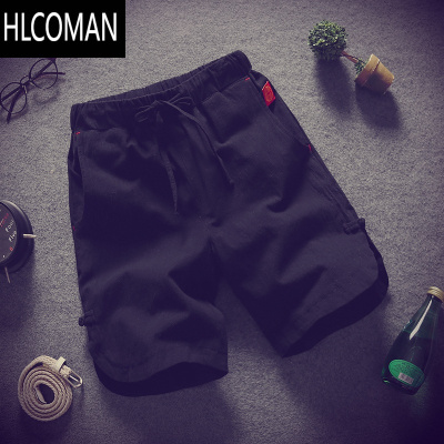 HLCOMAN男士睡裤短裤薄款夏季宽松家居裤外穿休闲大裤衩五分裤