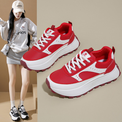 ins韩版新款老爹鞋女秋季跑步休闲鞋厚底增高鞋