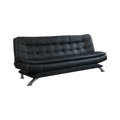 晋舰 办公沙发可折叠商务沙发多功能接待会客沙发组合头层黑牛皮三人位