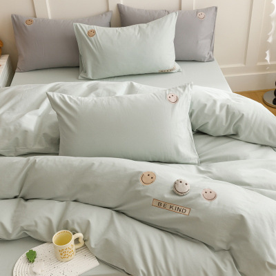 新款磨毛四件套加厚新疆长绒棉纯棉被套罩床单笠床上用品