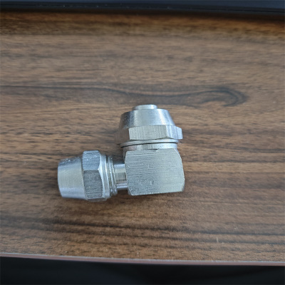 智铁 快拧铜镀镍弯头接头 PV-4 个