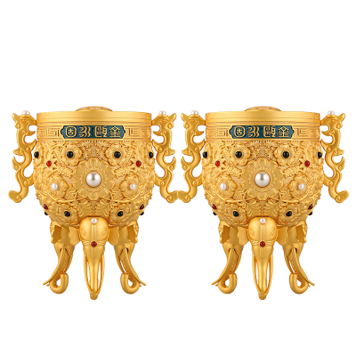 勇士的荣耀 金瓯永固杯酒 53度酱香型白酒 520ml*2礼盒装