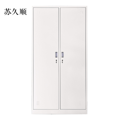 苏久顺加厚二门钢制更衣柜员工柜铁皮职工储物柜带锁存包柜鞋柜