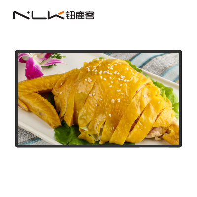 钮鹿客 55英寸 4K薄款壁挂广告机 高色域 纯平面 贴墙安装 高清液晶 数字标牌 海报机 安卓一体机 带钢玻璃