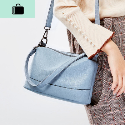 2020新款大容量软皮单肩包头层牛皮女包简约皮斜挎手提包NEW LAKE女斜挎包