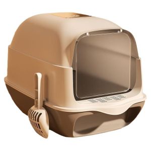 猫砂盆全封闭式超大号猫厕所防外溅抽屉式猫沙屎盆子防臭猫咪用品 均色