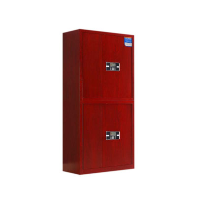 风雷动保密柜财务档案柜文件柜办公室资料储物柜保险柜电子密码国保锁通双节红木纹-电子密码锁
