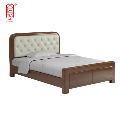 大匠杉 单人床实木床软包床 1350*2000mmDC313