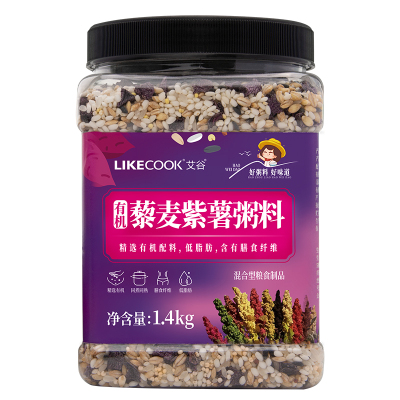 艾谷有机藜麦紫薯粥料1.4kg