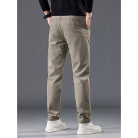 有加绒款男士休闲裤厚款冬季新款时尚轻商务中年直筒百搭长裤