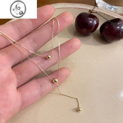 JiMi欧美风双层豆豆项链女潮网红锁骨链气质ins简约脖子饰品颈链颈带