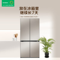容声BCD-505W60CZBAS琥珀钰505LWILL养鲜自动制冰双系统四循环60CM平嵌十字四门冰箱一级能效变频风冷