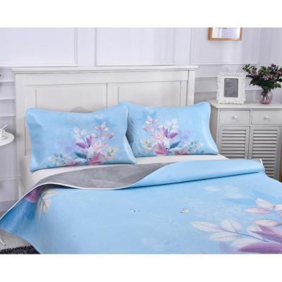 美帮汇彩绘牛皮席软席头层牛皮凉席1.8米1.5米三件套可折叠17