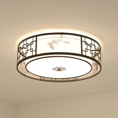 新中式吸顶灯 led客厅灯饰简约现代圆形卧室灯中国风创意禅意顶灯 圆形：直径60cm