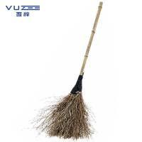 吾梓 扫把 竹木柄 中号黑皮1.7斤*5 把