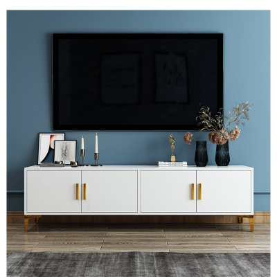 北欧电视柜茶几组合套装现代简约小户型客厅卧室轻奢后现代电视柜 四门电视柜备注即可 组装