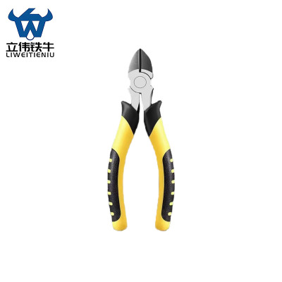 立伟铁牛虎皮柄斜嘴钳6寸/把