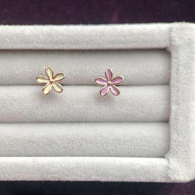 韩国进口饰品迷你小梅花朵拧螺丝小耳钉小众设计感耳骨钉睡觉免摘送女朋友老婆情人节七夕生日礼物