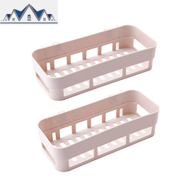 免打孔浴室厕所置物架吸壁式收纳篮卫生间洗漱台吸盘墙壁收纳架子 三维工匠